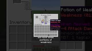 How to Make a SPLASH POTION of WEAKNESS in Minecraft shorts minecraft potion potions tutorial [upl. by Bainbrudge]