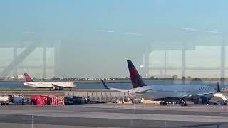 Some Morning Plane Spotting Takeoff from Delta Terminal 4 JFK New York [upl. by Eyatnod]