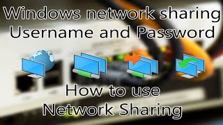 Find windows network sharing username and password and how to use network sharing [upl. by Conney]