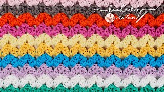 FAST amp EASY Crochet the Cluster VStitch [upl. by Mallorie]