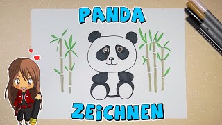 Panda einfach malen für Kinder  ab 7 Jahren  Malen mit Evi  deutsch [upl. by Cymbre]