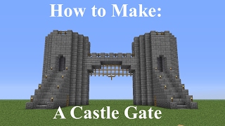 Minecraft  How to Build a Castle Gate  Fast and Easy [upl. by Sarson]