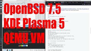 Install OpenBSD 75 and KDE Plasma 5 in QEMU VM tutorial for beginners  April 2024  65ee506d [upl. by Huba]