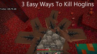 Minecraft Hoglins 3 easy ways to kill  Java and Bedrock [upl. by Bara177]