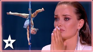 Incredible KID poledancer WOWS Judge With Her Skills  Kids Got Talent [upl. by Ivgnout]