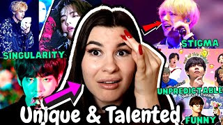 Discovering V from BTS Singularity MV  LIVE Stigma Unpredictable Effortlessly Funny  REACTION [upl. by Gena137]