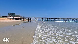 Flagler Beach Florida 4K Walk Relaxing Ocean Sounds [upl. by Connie396]