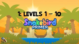 Snakebird Primer 1  Levels 1  10  Full Walkthrough [upl. by Plunkett]