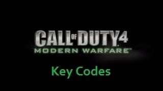 CoD 4 Modern Warfare Key Codes WORKING [upl. by Nekcerb]