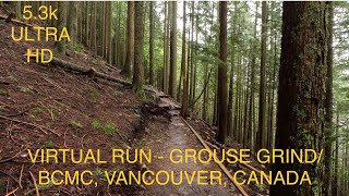 40 MINUTE VIRTUAL RUNHIKE IN 53K ULTRA HD  Grouse GrindBCMC Vancouver Canada globalrunner [upl. by King]