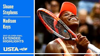 Sloane Stephens vs Madison Keys Extended Highlights  2017 US Open 2017 Final [upl. by Dreher]