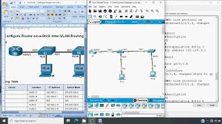 428 Lab  Configure Router on a Stick Inter VLAN Routing [upl. by Retsevlis]