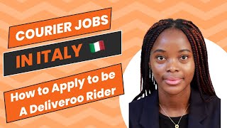 How to Apply for Deliveroo Courier Job in Italy  International Student Job [upl. by Vedette897]