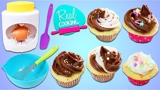 Real Cooking ULTIMATE BAKING Starter Set DIY Fun amp Easy Bake Your Own Sprinkles Cupcakes [upl. by Dickman]