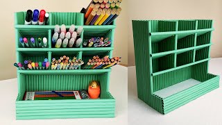 DIY Desktop Pen Organizer with Waste Paper  Paper Craft [upl. by Noyr421]