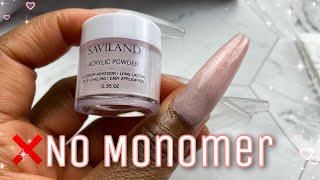 ANOTHER ACRYLIC NAIL HACK with NO MONOMER  Acrylic Powder with Nail Glue  IT WORKED [upl. by Silrac418]