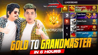 1st Player To Reach GrandMaster🥵CS Top 1 in 6 Hours🔥 [upl. by Linskey]