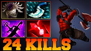 24 Kills Monster Axe Offlane  Axe Dota 2 Safelane Carry 735 Pro Build Guide Gameplay [upl. by Chang]