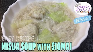 easy MISUA SOUP WITH SIOMAI recipe  How to cook misua  siomai  017 [upl. by Dorella814]