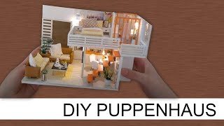 DIY Miniatur Puppenhaus mit LED Licht  Ein Puppenhaus zum Selber bauen [upl. by Aliuqa376]