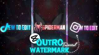 Capcut  Outro logo Watermark tutorial [upl. by Cohe]