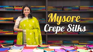 Mysore Crepe Silk Sarees by Prashanti  5 Dec 2023  Prashanti Sarees [upl. by Psyche]