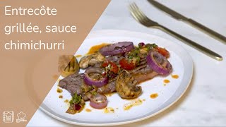 Entrecôte grillée sauce chimichurri avec la plaque Induction fonctions automatiques 6ème Sens [upl. by Aicirtel]