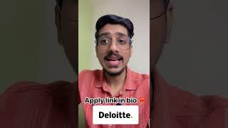 Deloitte Recruitment 2024  Deloitte Analyst Trainee freshers hiring 2024 [upl. by Ramyar]