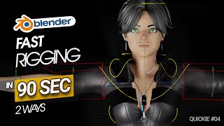 Blender  How to Rig a character the fastest way  Quickie Tuts 04 [upl. by Sol]