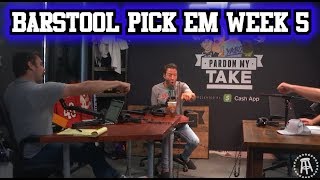 Barstool Pick Em Week 5 [upl. by Nomrac]