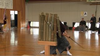 抜刀道全国大会2015【居合道・抜刀道】日本刀Japanese Sword Iaido Tameshigiri [upl. by Emelun710]