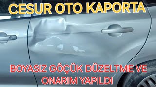 BOYASIZ göçük düzeltme ve onarım yapıldı cesur oto kaporta diyarbakir Murat usta [upl. by Tirma]