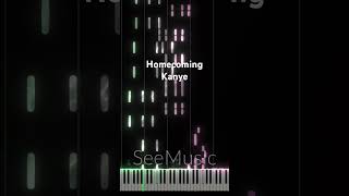 Homecoming by Kanye west  piano tutorial easy piano music [upl. by Nomelif]