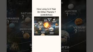 How Long Is A Year On Other PlanetsUNIVERSE canyoufindtheanswer [upl. by Nolos]