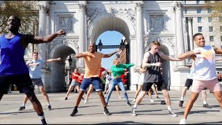 Huge Epic Flash Mob in Marble Arch London [upl. by Larina]