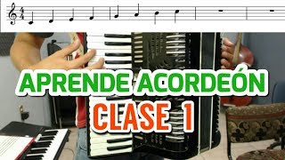 Clase 1  Clases de Acordeón  Como Tocar  GRATIS [upl. by Ellenehs197]