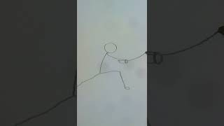 Kick the stickman  Easy fast drawing  Stick man drawing tutorials [upl. by Jeffy363]