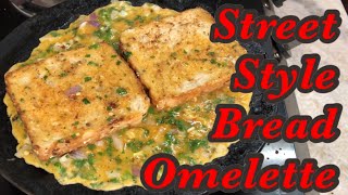 Bread Omelette Street Style  Hindi recipe  Easy Masala Omelette  Anda bread  easy recipe [upl. by Aylward]