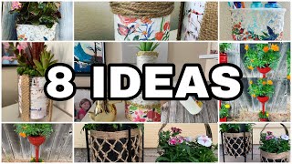 8 IDEAS PARA DECORAR TU JARDIN🤗 BEST OUT WASTE IDEAS♻️HOME DECOR💝 [upl. by Javed]