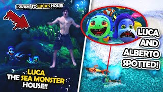 DRONE CATCHES LUCA THE SEAMONSTER’S HOUSE IN THE OCEAN LUCA AND ALBERTO SPOTTED [upl. by Dnomde227]