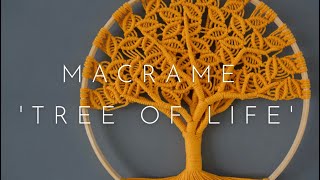 DIY Tree Of Life Macrame with Leaves amp Flowers [upl. by Thomsen]