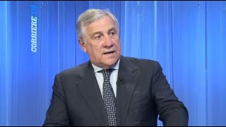 Italia Europa Le interviste del Corriere ai leader Antonio Tajani Forza Italia [upl. by Slater]