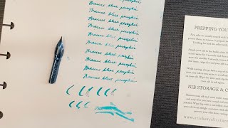 Unboxing and testing the Brause blue pumpkin nib [upl. by Ventre]