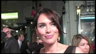 Lena Headey Interview  quot300quot Movie Premiere [upl. by Nochur865]