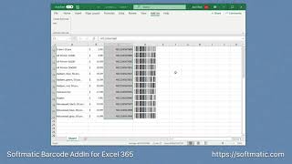 Create EAN 13 barcodes in an Excel product table or price list with one click  easy barcode fonts [upl. by Schofield787]