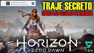 TRAJE SECRETO Y UBICACION DE TODAS LAS CELULAS DE ENERGIA  HORIZON ZERO DAWN  TUTORIAL [upl. by Josefa]