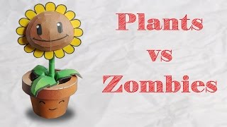 Papercraft  Plants VS Zombies  Tournesol en papier [upl. by Lurette404]