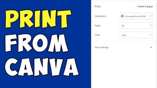 How To Print From Canva EASY GUIDE [upl. by Henderson]