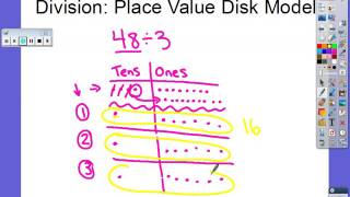 Division Place Value Disk Model [upl. by Linker]