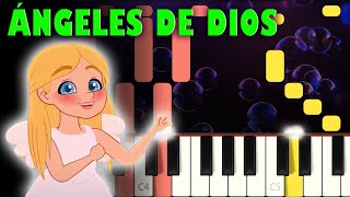 Ángeles de Dios  Juana  Mundo Canticuentos  Piano Cover  Tutorial  Karaoke [upl. by Hairas364]